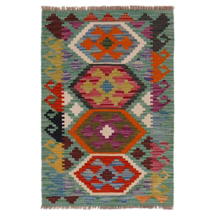 Hand Knotted Flatweave Kilim 1' 11" x 3' 3" - No. AL64902