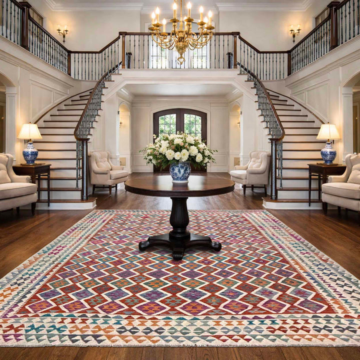 Hand Knotted Flatweave Kilim 9' 9" x 13' 1" - No. AL25029