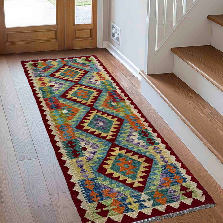 Handmade Vegetable Kilim Runner 2' 6" x 6' 6" - No. AL99026