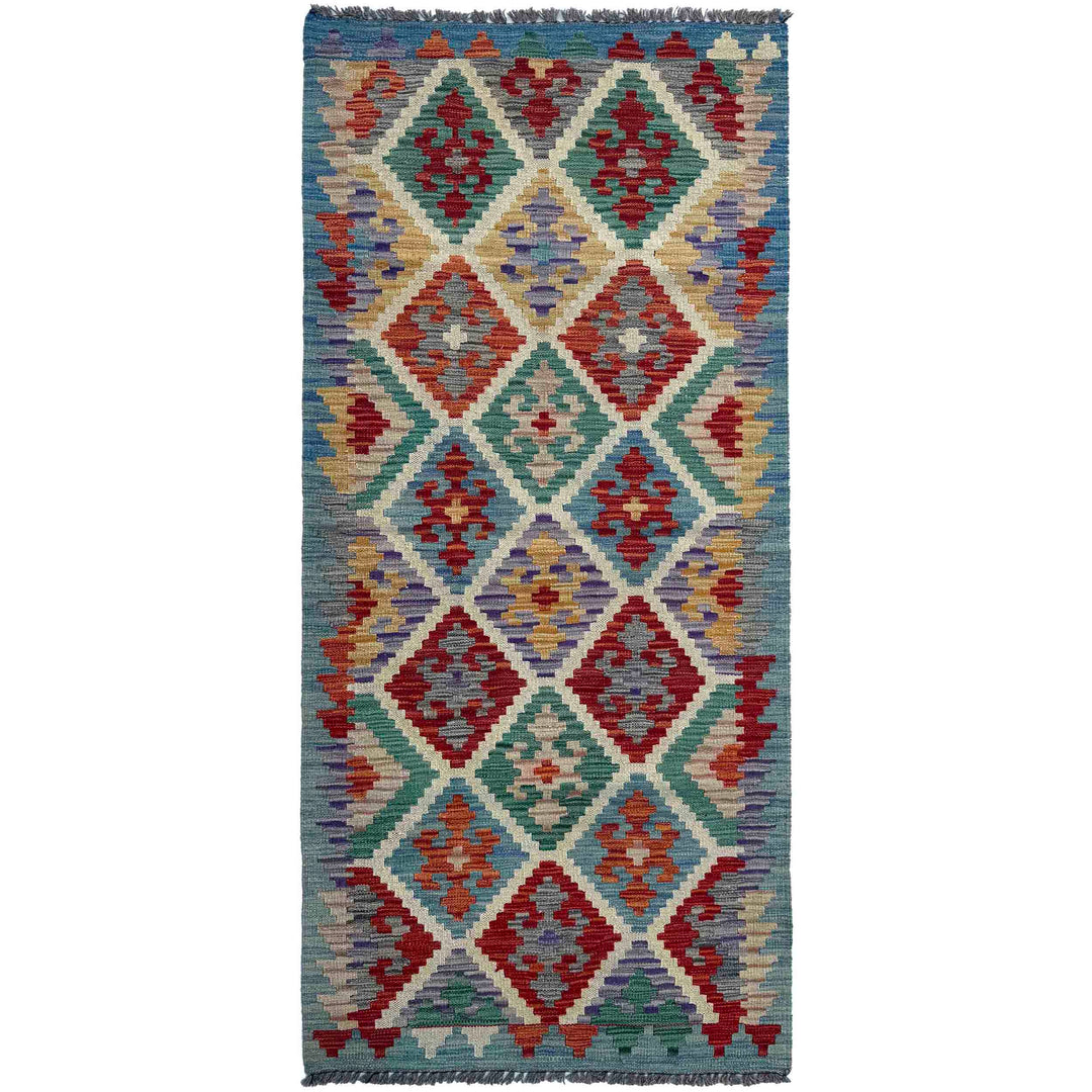 Afghan Vegetable Kilim Rug 2' 8" x 6' 7" Flat-Weave