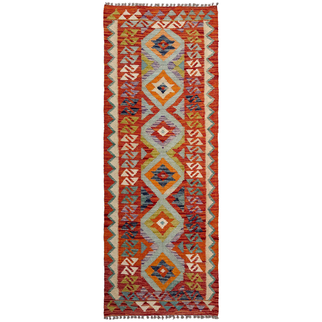 Afghan Vegetable Kilim Rug 2' 6" x 6' 8" Flat-Weave
