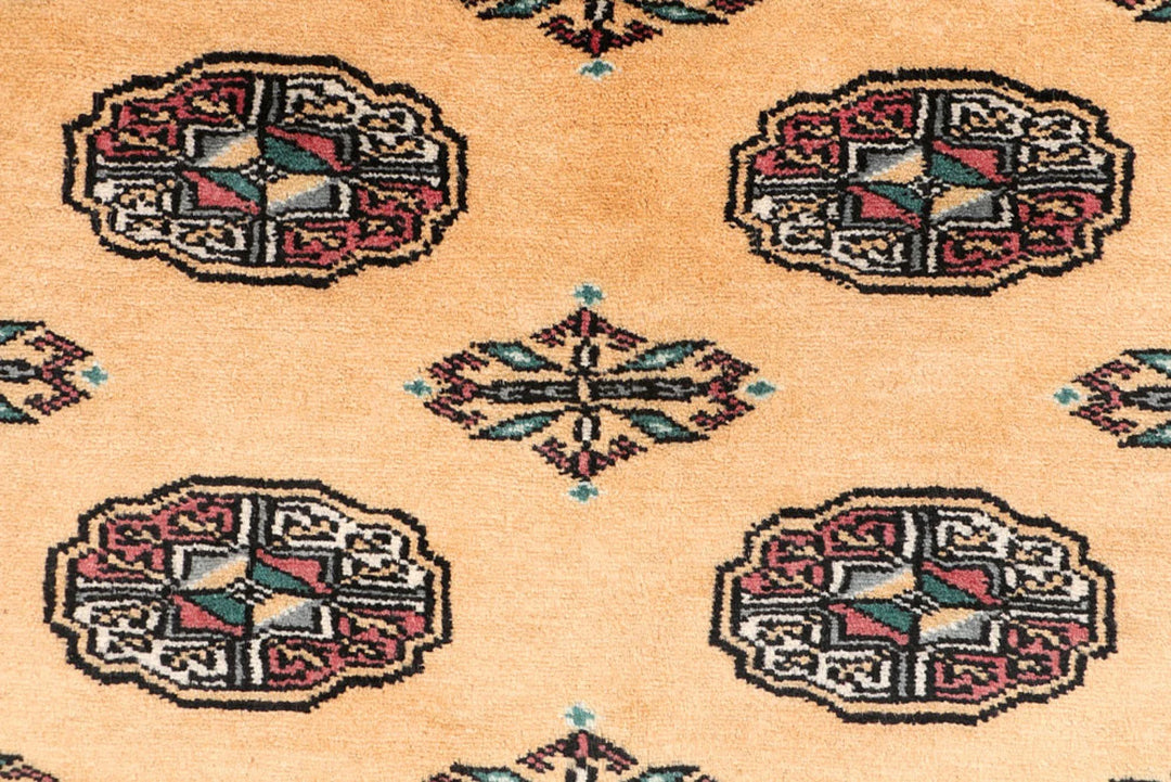Moccasin Pakistani Bokhara Rug 3' 1" x 5' 11" Hand-Knotted | No. QA10402