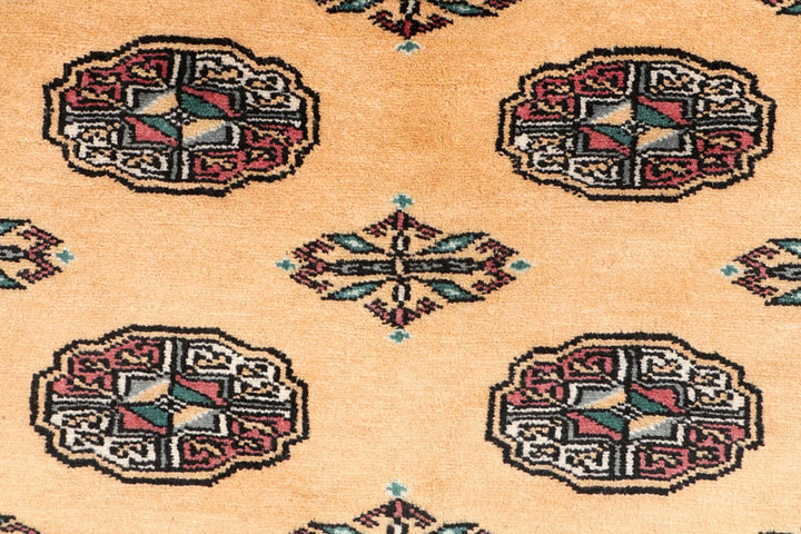 Moccasin Pakistani Bokhara Rug 3' 1" x 5' 11" Hand-Knotted | No. QA10402