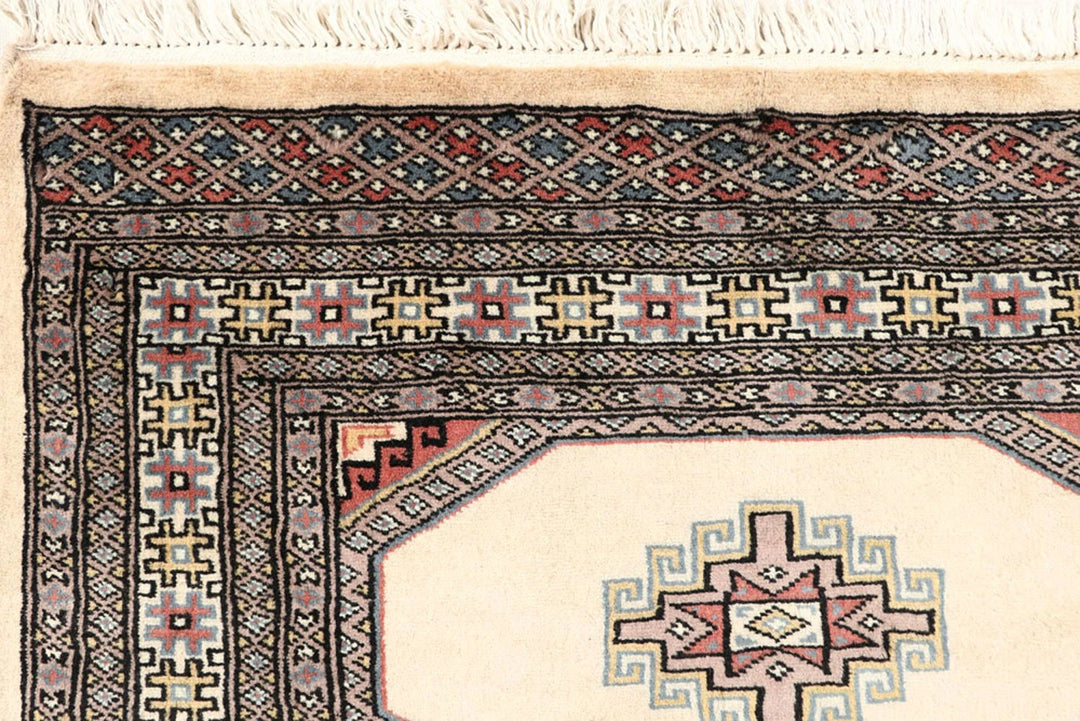 Brown Pakistani Jaldar Rug 4' 6" x 6' 10" Hand-Knotted | No. QA10617
