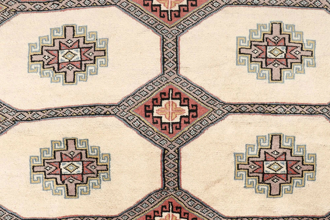 Brown Pakistani Jaldar Rug 4' 6" x 6' 10" Hand-Knotted | No. QA10617