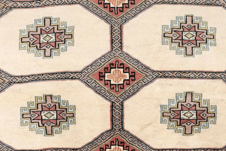 Brown Pakistani Jaldar Rug 4' 6" x 6' 10" Hand-Knotted | No. QA10617