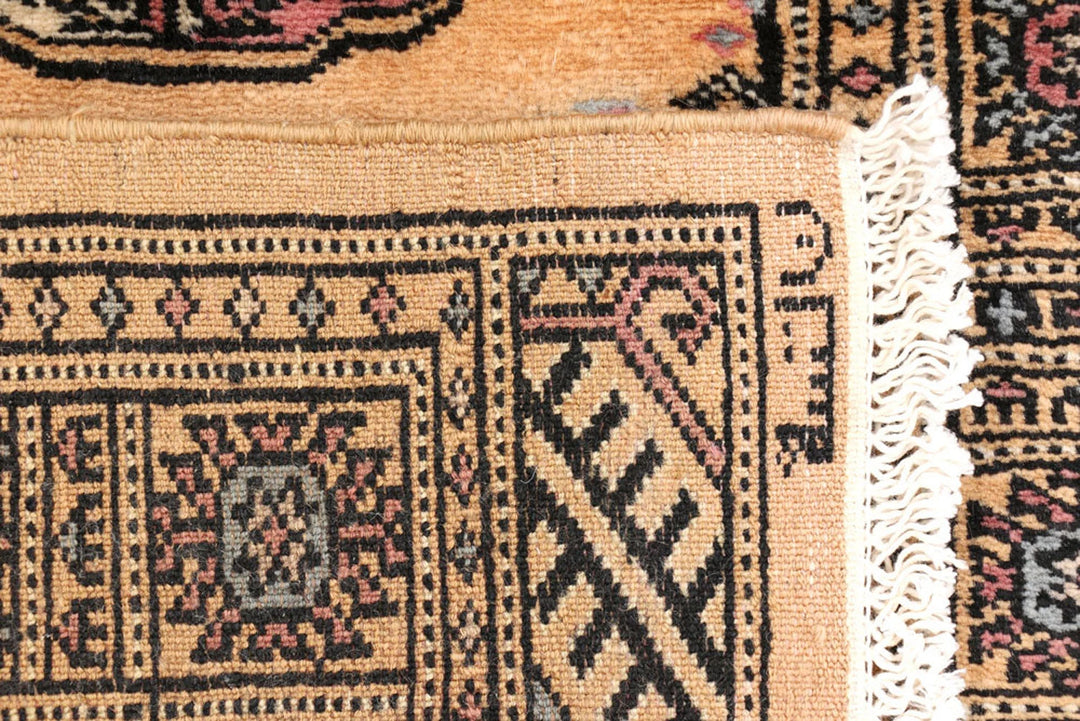 Yellow Pakistani Bokhara Rug 2' 2" x 5' 10" Hand-Knotted | No. QA10772