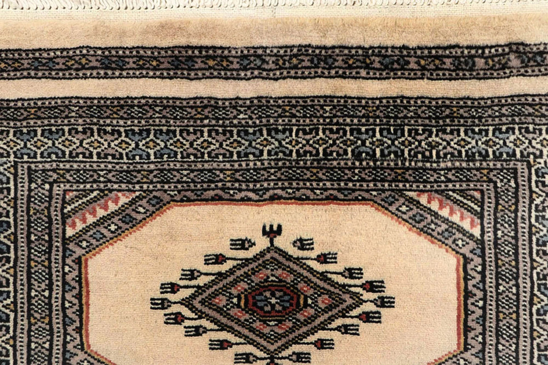 Brown Pakistani Jaldar Rug 2' 4" x 9' 1" Hand-Knotted | No. QA11195