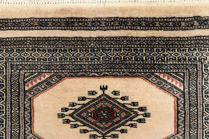 Brown Pakistani Jaldar Rug 2' 4" x 9' 1" Hand-Knotted | No. QA11195