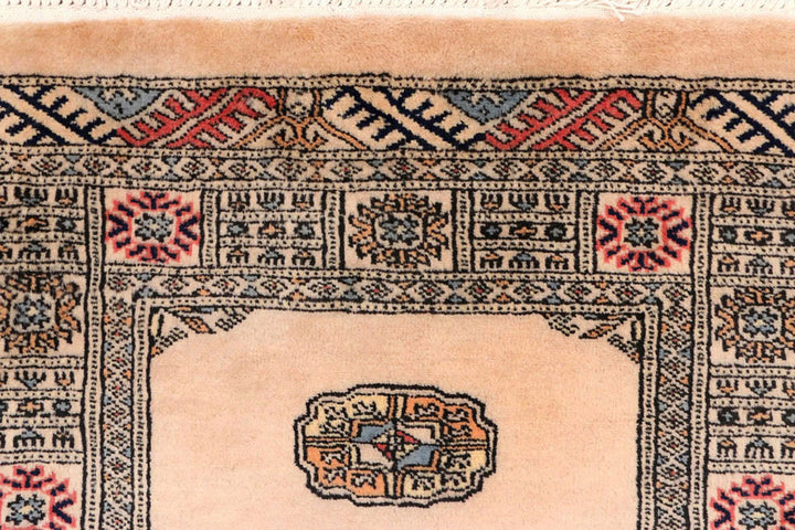 Brown Pakistani Bokhara Rug 2' 7" x 10' 11" Hand-Knotted | No. QA11325