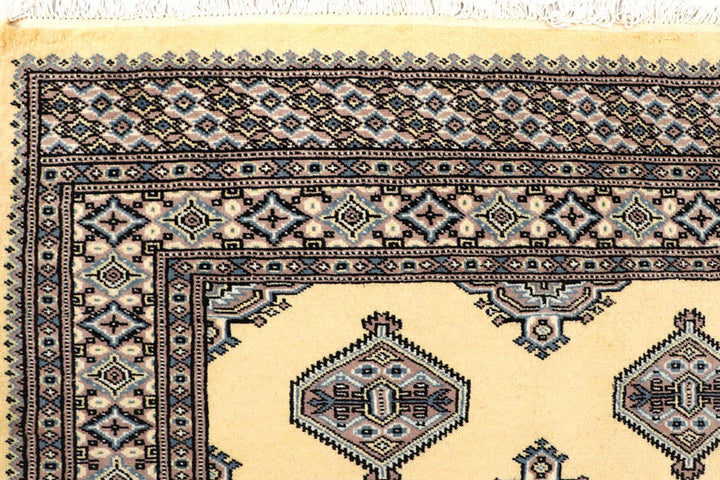 Yellow Pakistani Jaldar Rug 5' 1" x 7' 10" Hand-Knotted | No. QA11380