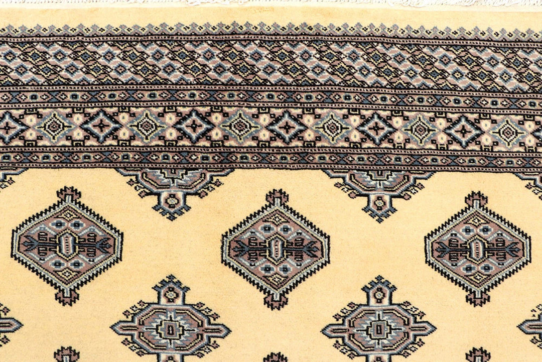 Yellow Pakistani Jaldar Rug 5' 1" x 7' 10" Hand-Knotted | No. QA11380