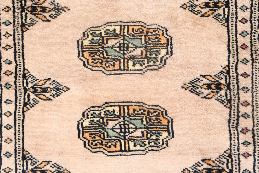Brown Pakistani Bokhara Rug 2' 6" x 9' 5" Hand-Knotted | No. QA11454