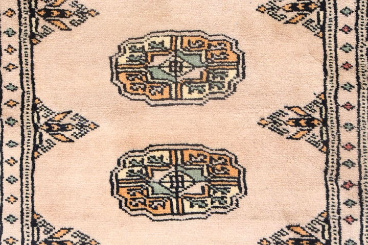 Brown Pakistani Bokhara Rug 2' 6" x 9' 5" Hand-Knotted | No. QA11454