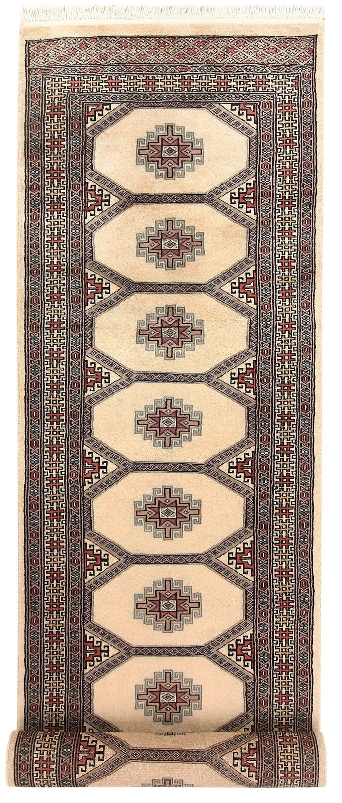 Brown Jaldar Rug 2' 6" x 10' " Hand-Knotted | No. QA11505