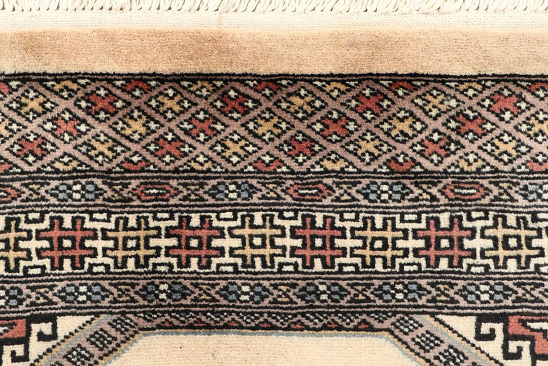 Brown Jaldar Rug 2' 6" x 10' " Hand-Knotted | No. QA11505