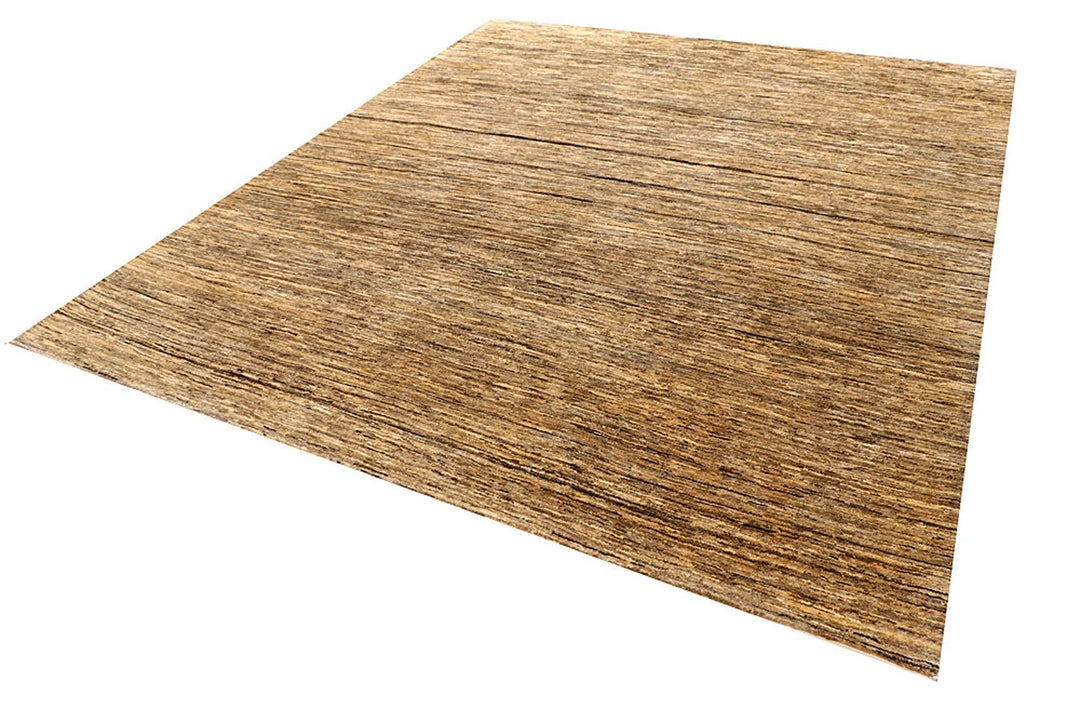 Brown Pakistani Gabbeh Rug 8' x 8'3" Hand-Knotted | No. QA11905