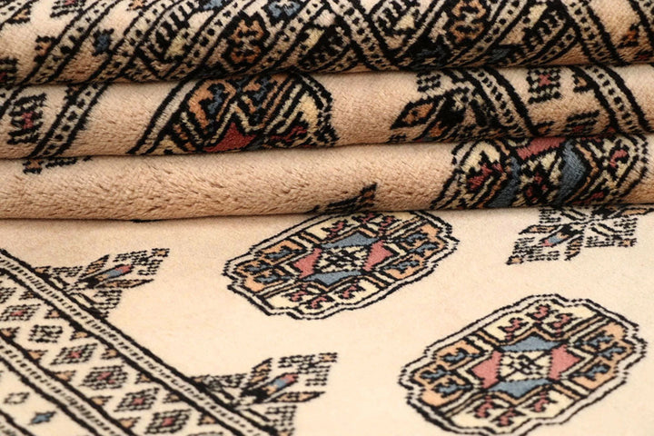 Brown Pakistani Bokhara Rug 3' 11" x 5' 10" Hand-Knotted | No. QA11981