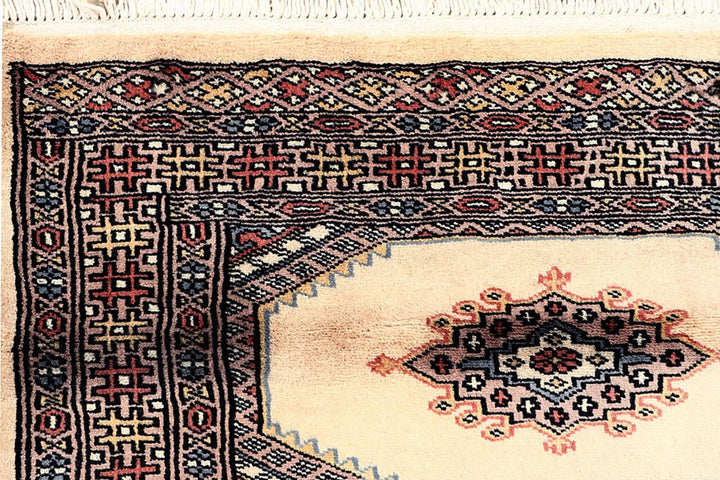 Wheat Pakistani Jaldar Rug 2' 7" x 10' 6" Hand-Knotted | No. QA12311