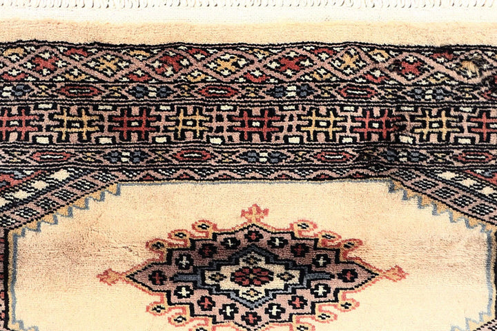 Wheat Pakistani Jaldar Rug 2' 7" x 10' 6" Hand-Knotted | No. QA12311