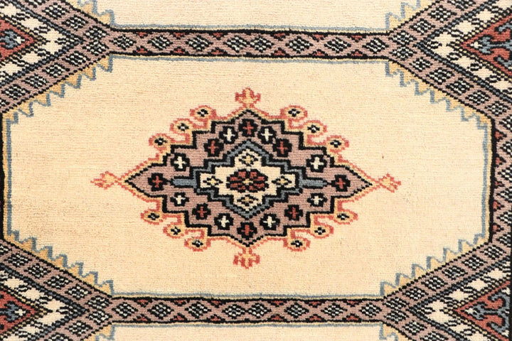 Wheat Pakistani Jaldar Rug 2' 7" x 10' 6" Hand-Knotted | No. QA12311
