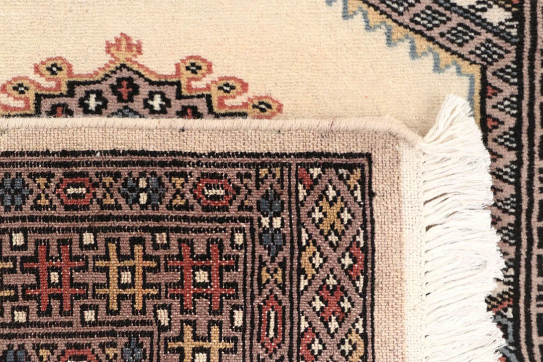 Wheat Pakistani Jaldar Rug 2' 7" x 10' 6" Hand-Knotted | No. QA12311