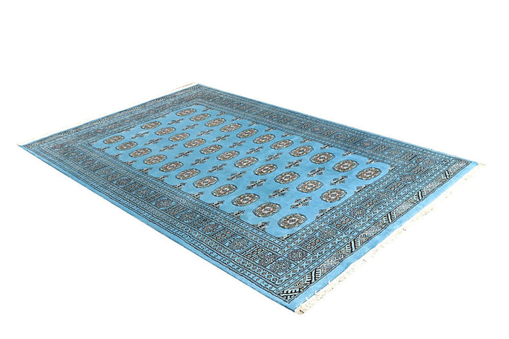 Blue Bokhara Rug 5' x 7'7" Hand-Knotted | No. QA13148