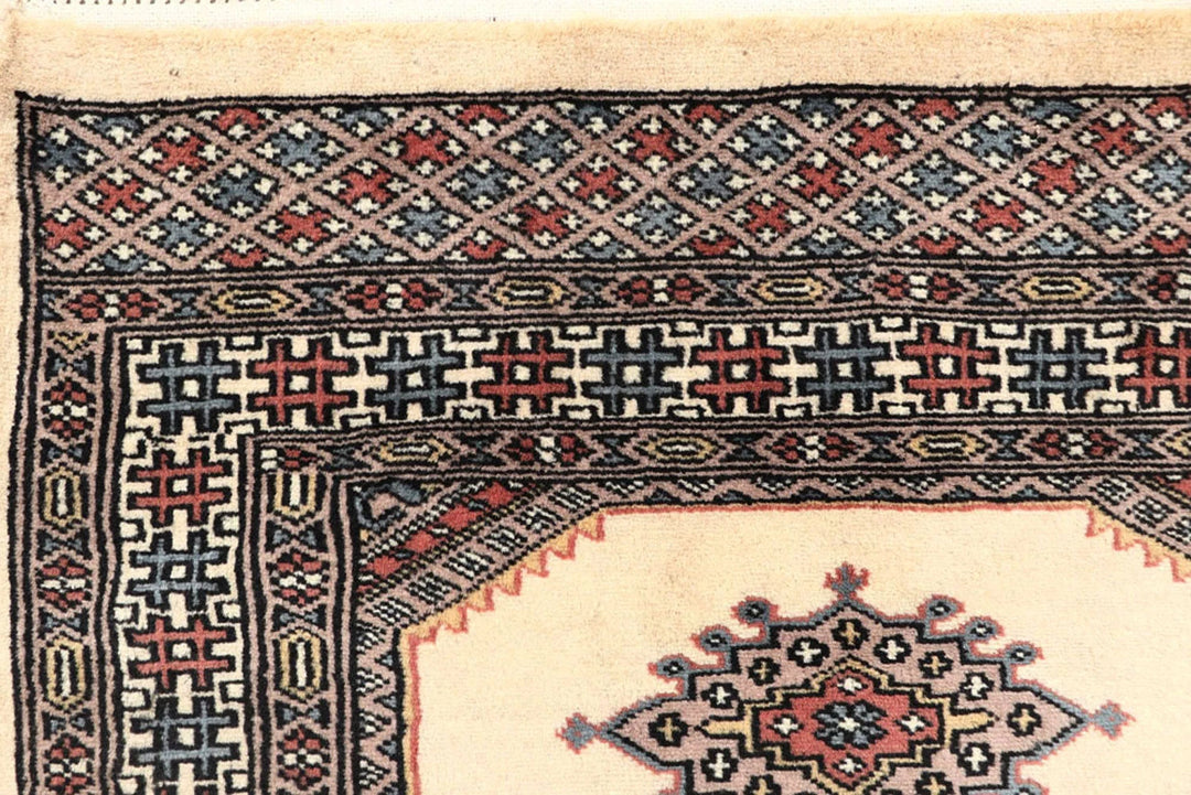 Wheat Pakistani Jaldar Runner Rug 2' 6" x 10' 2" Hand-Knotted | No. QA13335