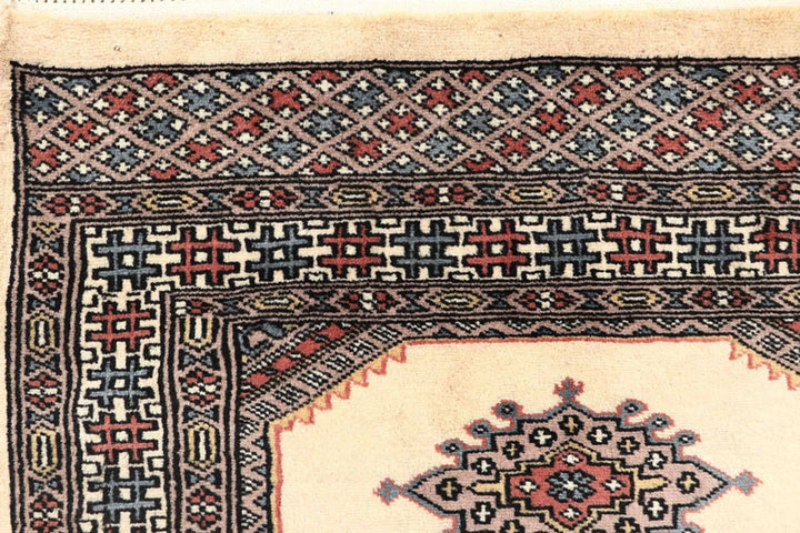 Wheat Pakistani Jaldar Runner Rug 2' 6" x 10' 2" Hand-Knotted | No. QA13335