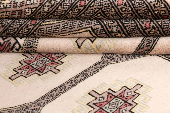 Wheat Pakistani Jaldar Rug 6' 7" x 10' 1" Hand-Knotted | No. QA13527