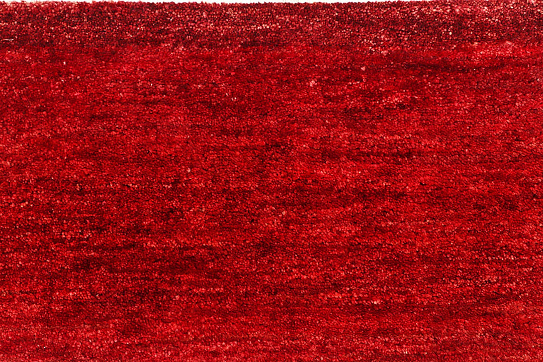 Red Pakistani Gabbeh Rug 5' 6" x 8' 1" Hand-Knotted | No. QA13556