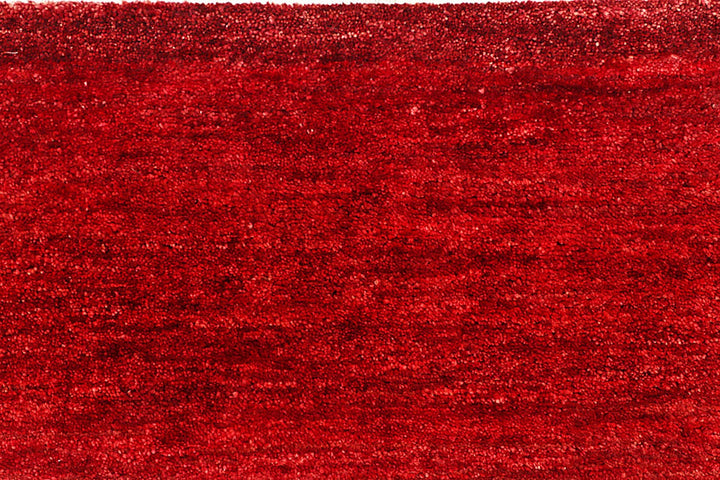 Red Pakistani Gabbeh Rug 5' 6" x 8' 1" Hand-Knotted | No. QA13556