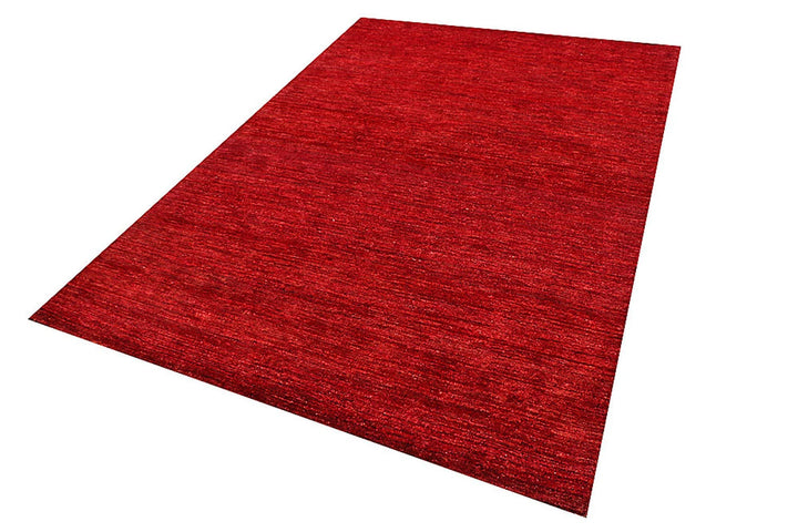 Red Pakistani Gabbeh Rug 5' 6" x 8' 1" Hand-Knotted | No. QA13556