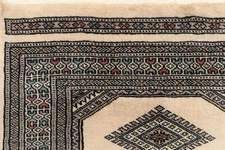 Brown Pakistani Jaldar Rug 2' 4" x 8' 10" Hand-Knotted | No. QA13582