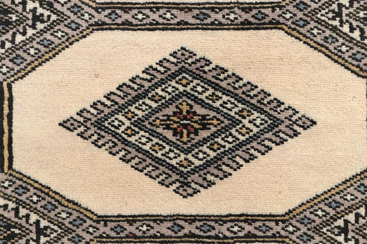 Brown Pakistani Jaldar Rug 2' 4" x 8' 10" Hand-Knotted | No. QA13582