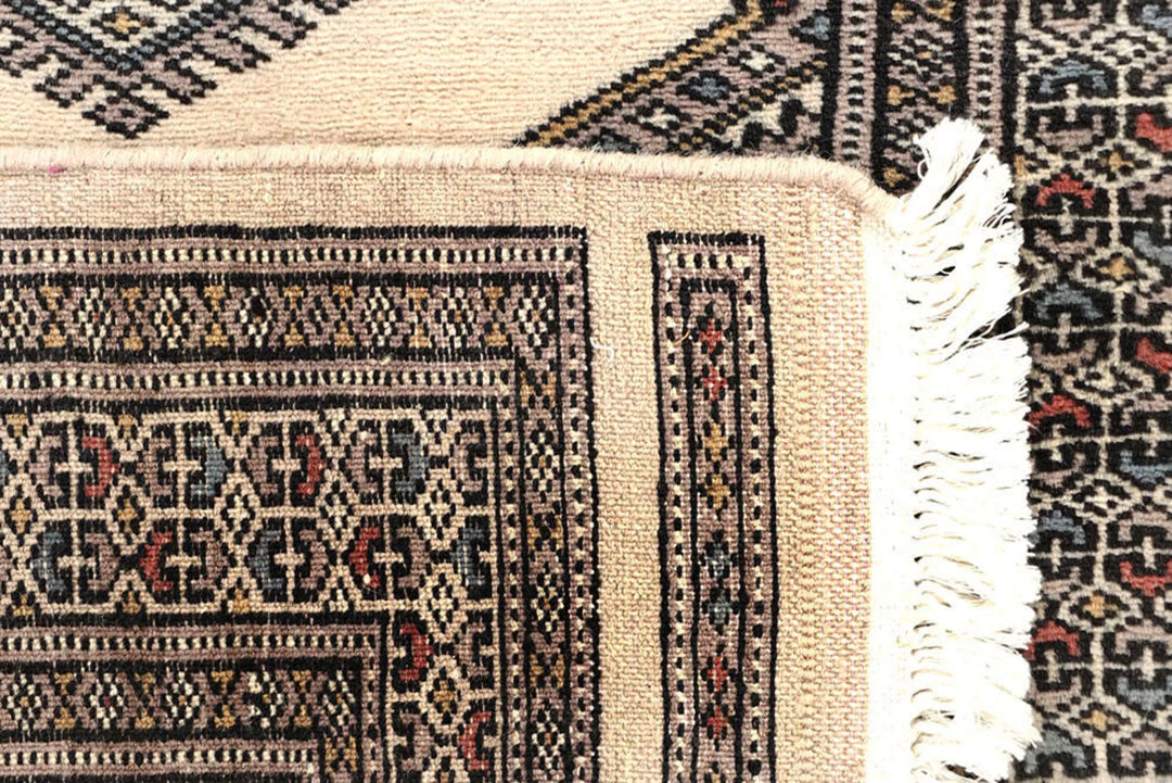 Brown Pakistani Jaldar Rug 2' 4" x 8' 10" Hand-Knotted | No. QA13582