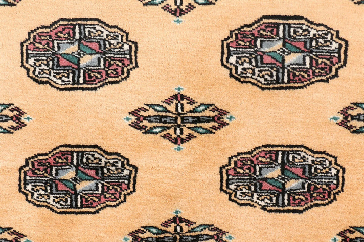 Moccasin Pakistani Bokhara Rug 3' 1" x 5' 10" Hand-Knotted | No. QA13598