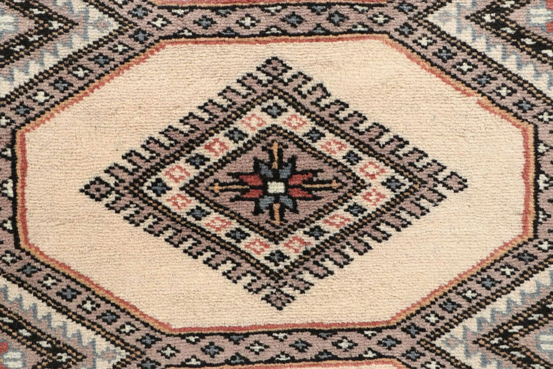 Wheat Pakistani Jaldar Runner Rug 2' 7" x 10' 2" Hand-Knotted | No. QA13636