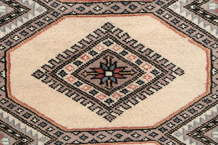 Wheat Pakistani Jaldar Runner Rug 2' 7" x 10' 2" Hand-Knotted | No. QA13636