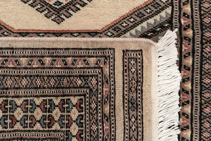 Wheat Pakistani Jaldar Runner Rug 2' 7" x 10' 2" Hand-Knotted | No. QA13636