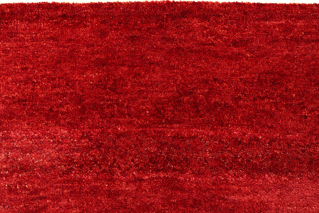 Red Gabbeh Rug 4' x 6' Hand-Knotted | No. QA13744