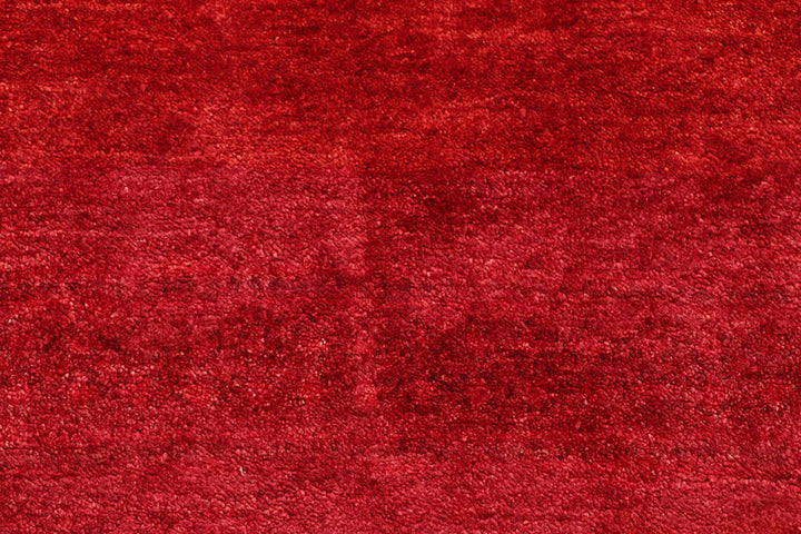 Red Gabbeh Rug 4' x 6' Hand-Knotted | No. QA13744