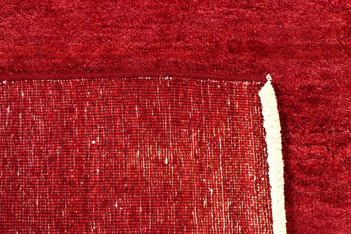 Red Gabbeh Rug 4' x 6' Hand-Knotted | No. QA13744