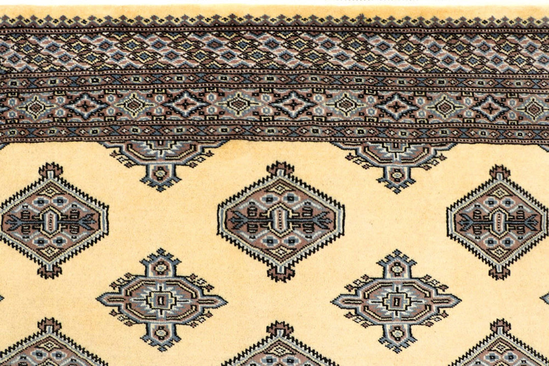 Yellow Pakistani Jaldar Rug 5' 1" x 8' 2" Hand-Knotted | No. QA13745