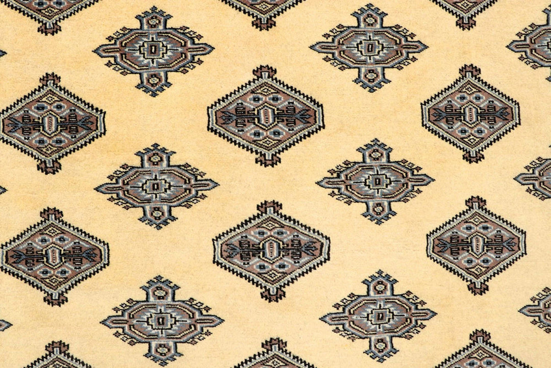 Yellow Pakistani Jaldar Rug 5' 1" x 8' 2" Hand-Knotted | No. QA13745