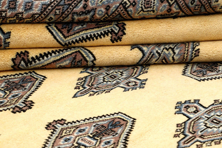 Yellow Pakistani Jaldar Rug 5' 1" x 8' 2" Hand-Knotted | No. QA13745