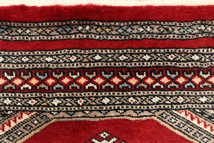 Firebrick Red Pakistani Jaldar Runner 2' 4" x 9' 3" Hand-Knotted | No. QA13942