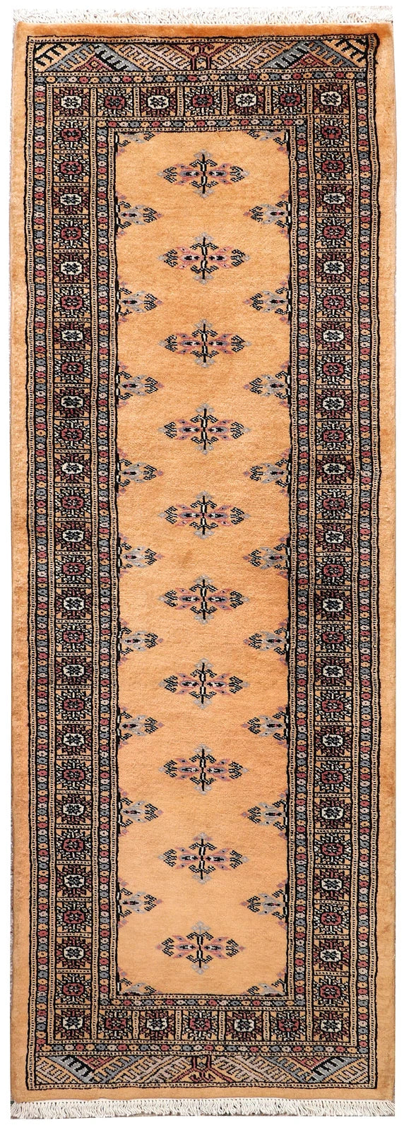 Brown Pakistani Butterfly Rug 2' 2" x 6' 2" Hand-Knotted | No. QA14270