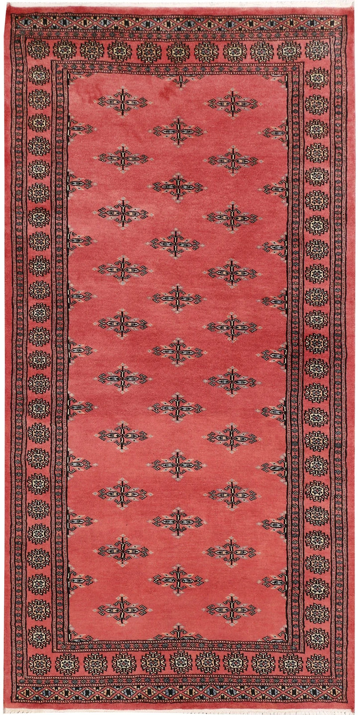 Red Pakistani Butterfly Rug 3' 1" x 6' 1" Hand-Knotted | No. QA14873