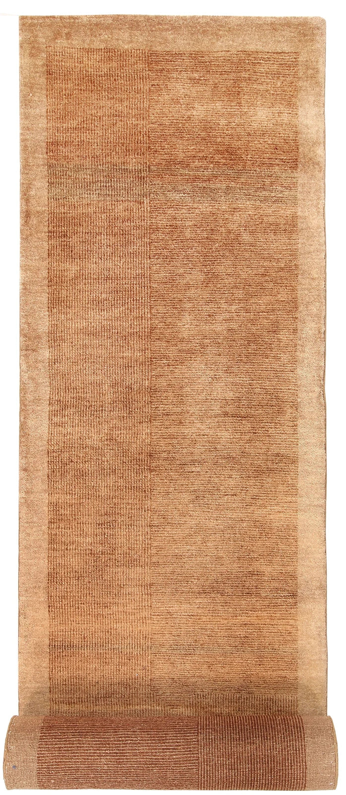 Brown Pakistani Gabbeh Rug 2' 7" x 11' 11" Hand-Knotted | No. QA14965